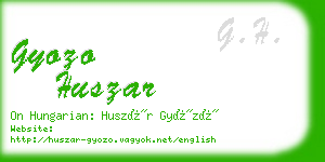 gyozo huszar business card